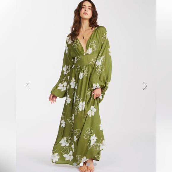 Billabong Night Bloom Long Sleeve Maxi Dress - Picture 2 of 10